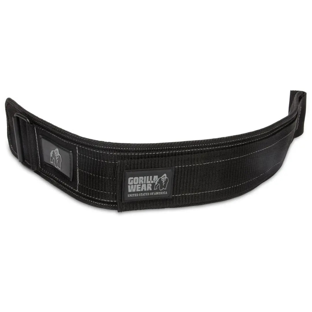 Gorilla Wear 4" Nylon Gewichthefgordel - M/L - Zwart/Grijs