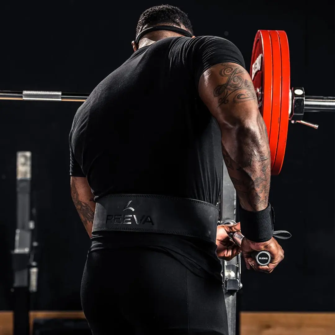 Reeva Nubik Leer Lifting Belt - Zwart