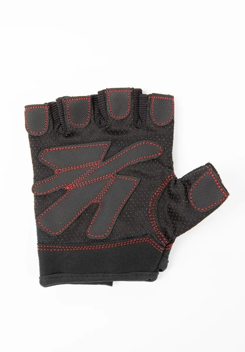 Gorilla Wear Fitness Handschoenen Zwart/Rode Stiksels L
