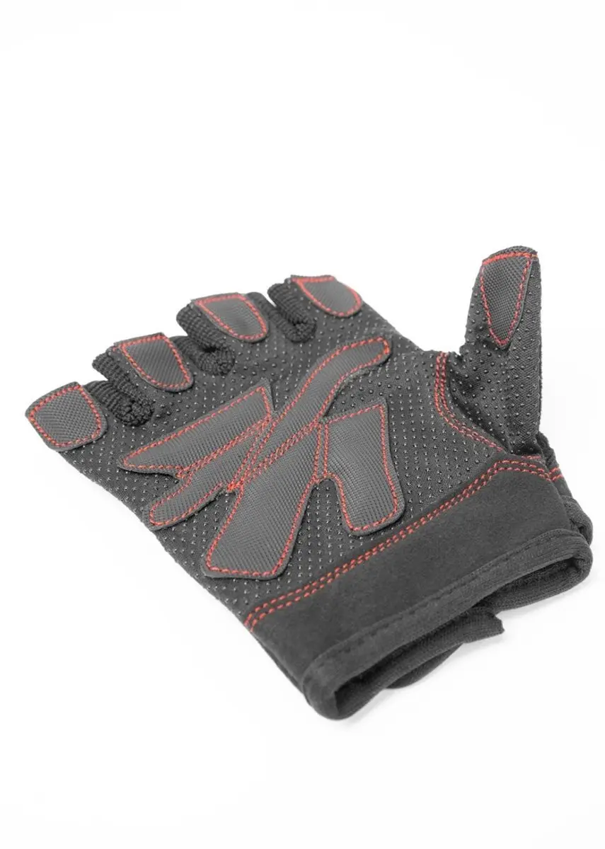 Gorilla Wear Fitness Handschoenen Zwart/Rode Stiksels L