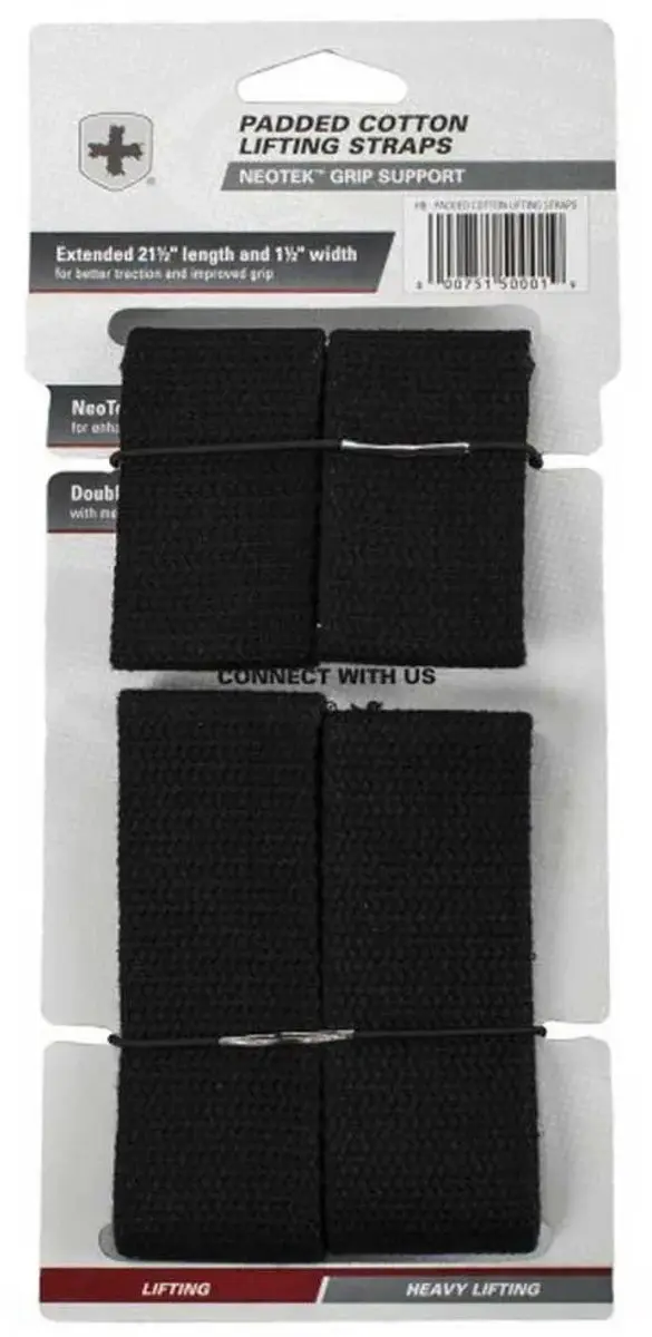 Harbinger Cotton Lifting Straps - 2 Stuks - Zwart