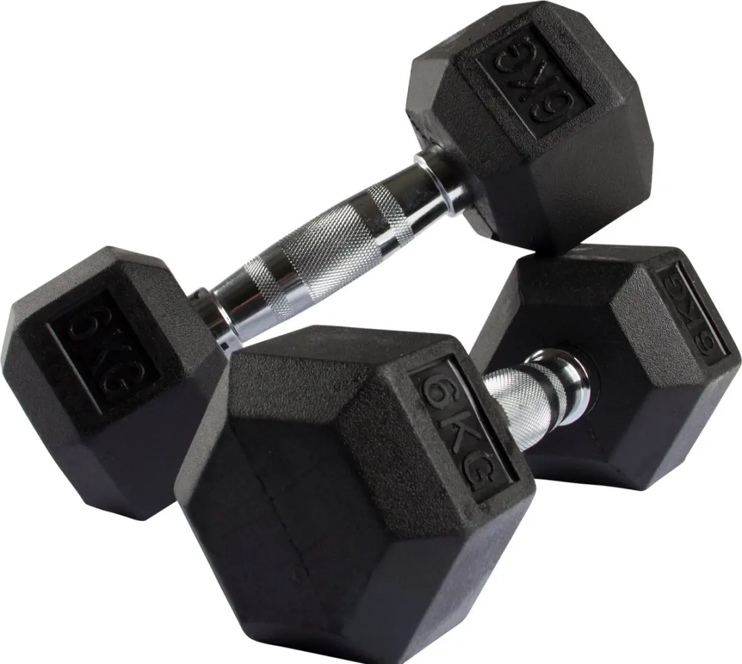 VirtuFit Hexa Dumbbell Pro 6 kg - Zilver/Zwart