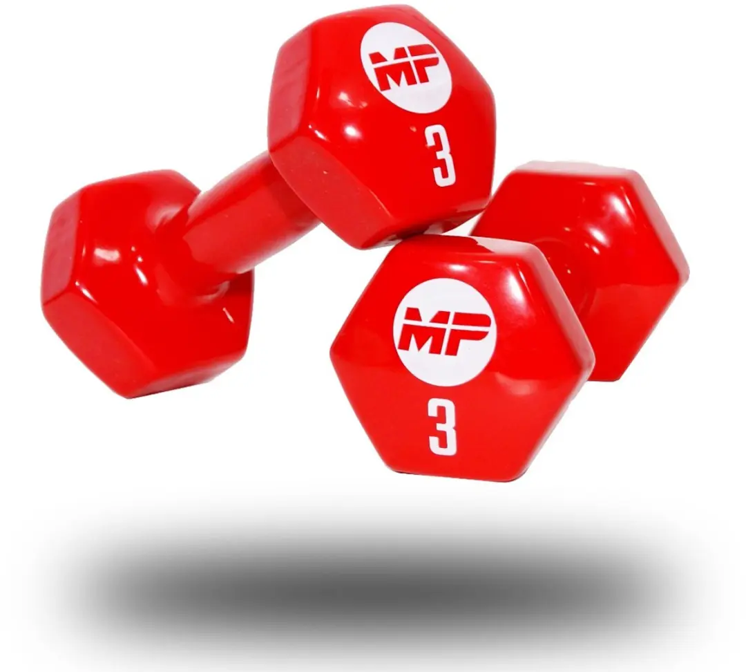 Muscle Power MP920 Vinyl Dumbbells 2x3kg - Rood