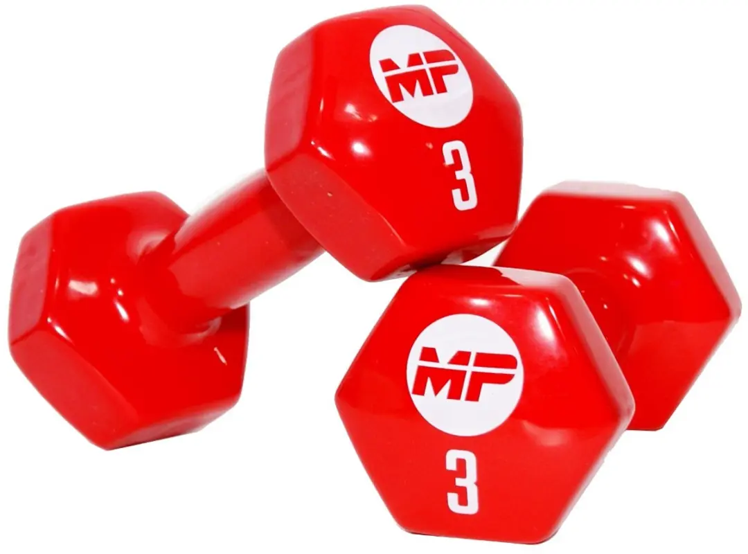 Muscle Power MP920 Vinyl Dumbbells 2x3kg - Rood