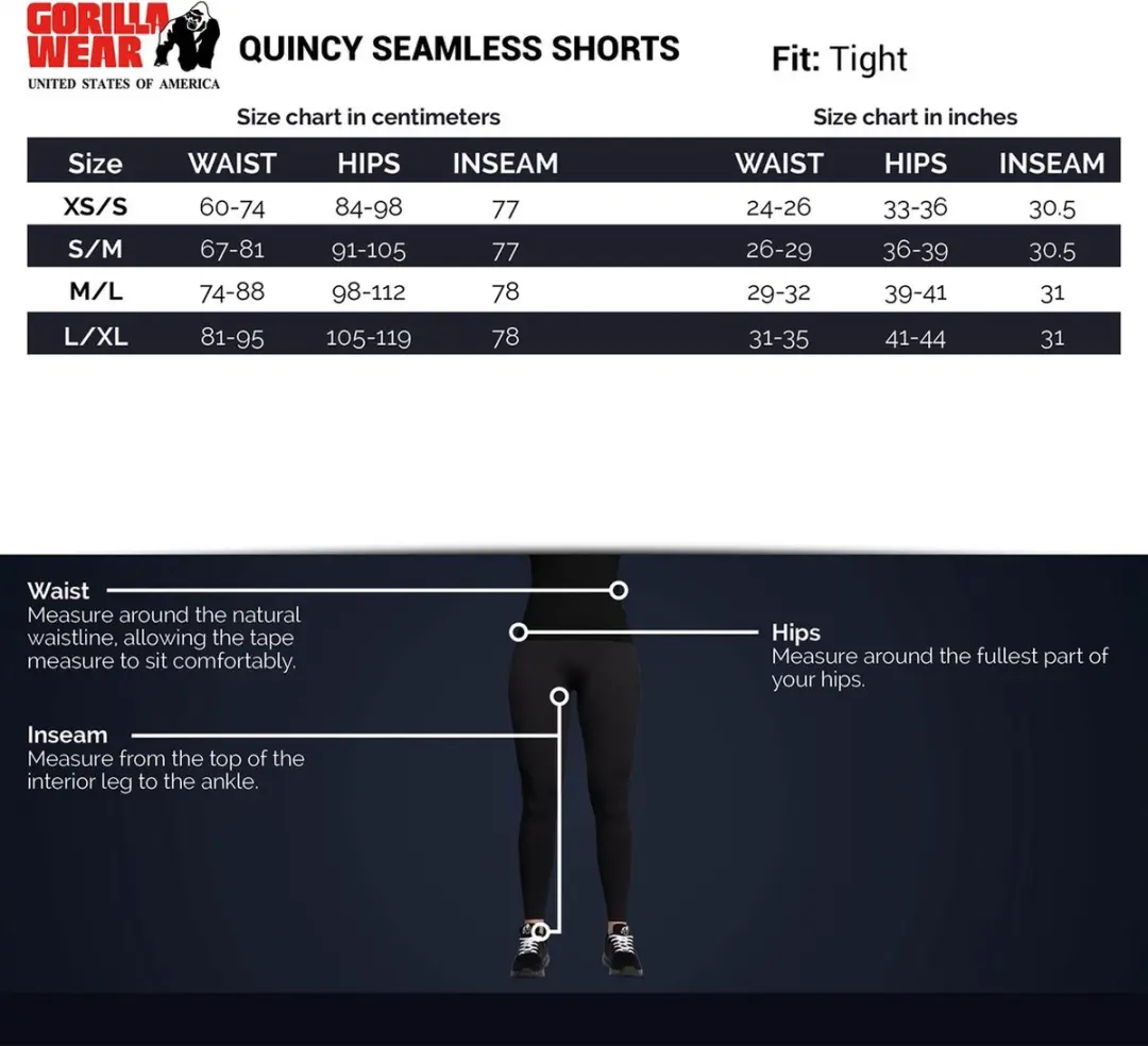 Gorilla Wear Quincy Seamless Shorts XS - Grijs