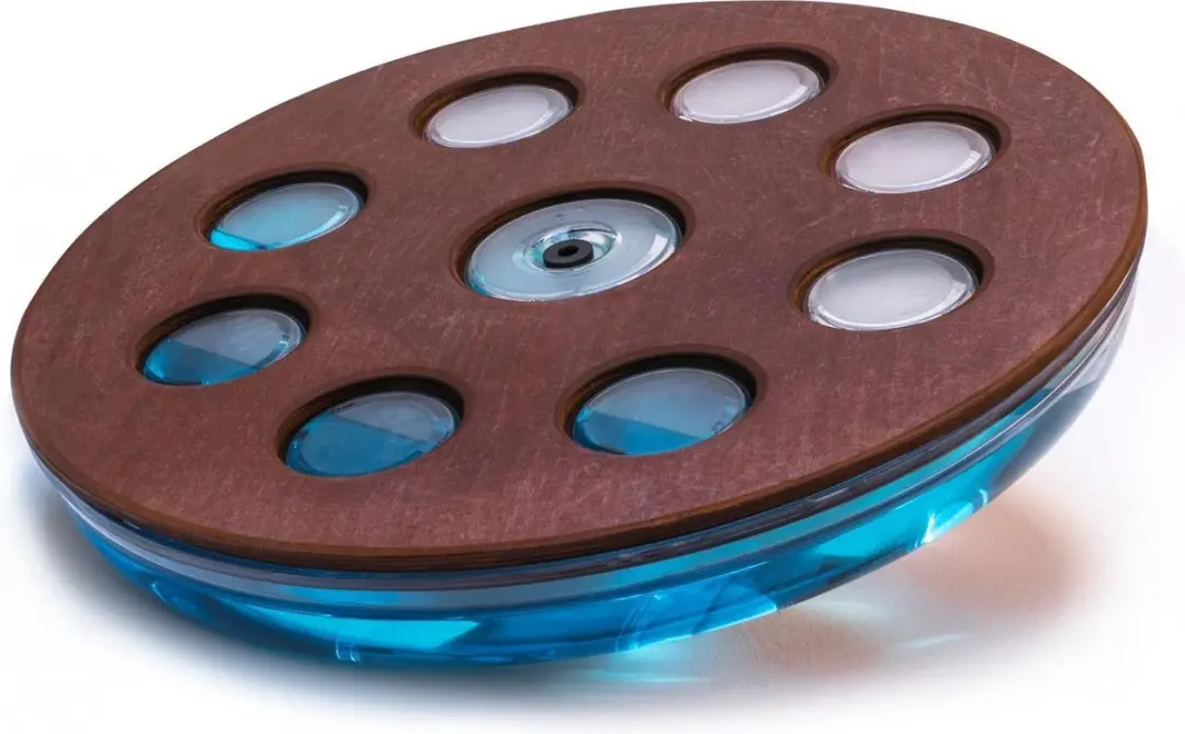 Nohrd Balance Board EAU-ME Clubsport - Houten Balanstrainer Bruin/Blauw