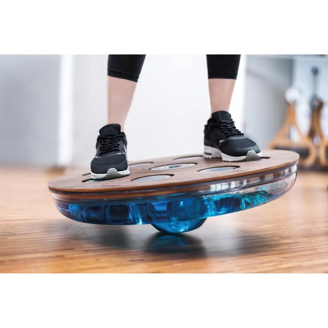 Nohrd Balance Board EAU-ME Clubsport - Houten Balanstrainer Bruin/Blauw