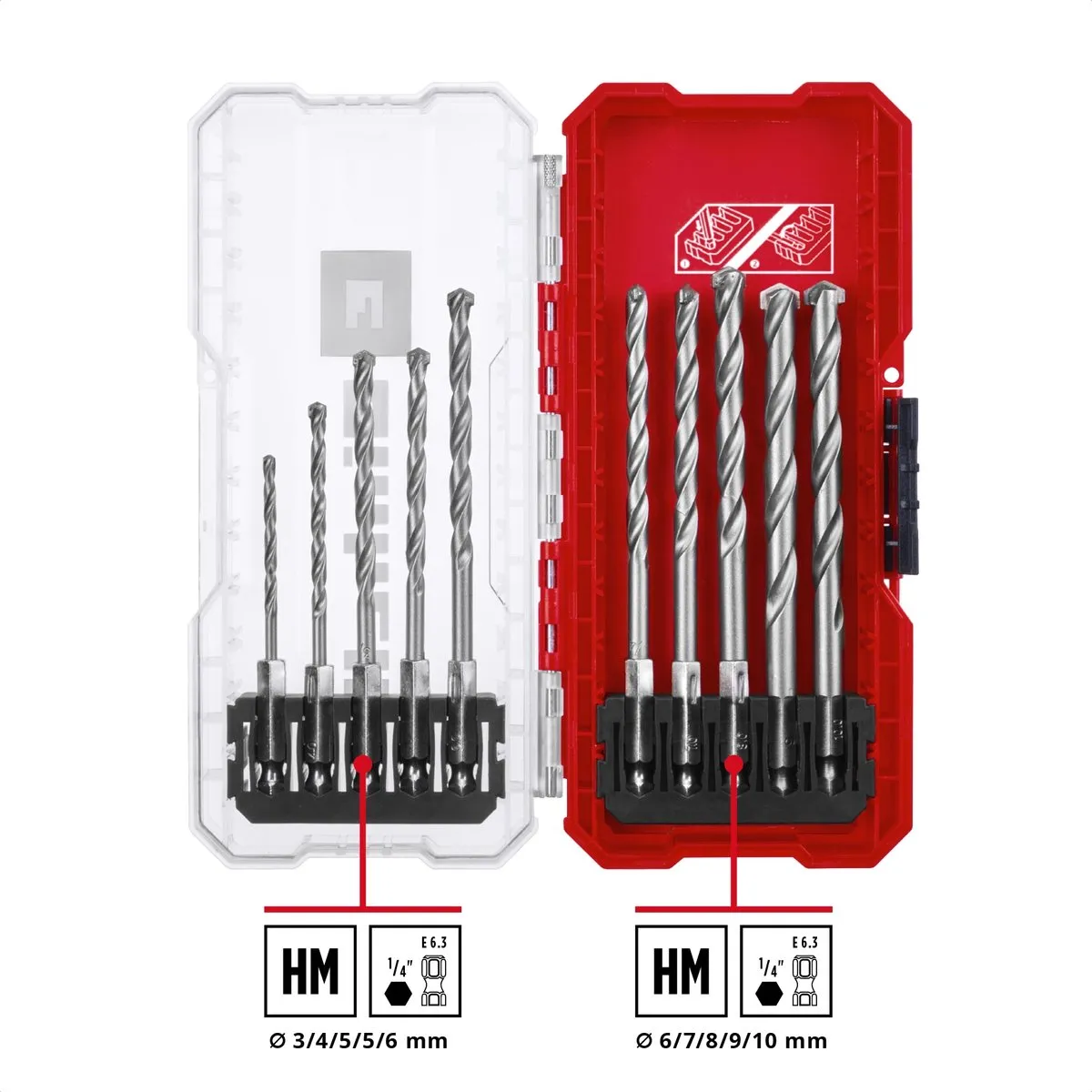 Einhell 108743 Steen-spiraalboorset Metaal 10-delig