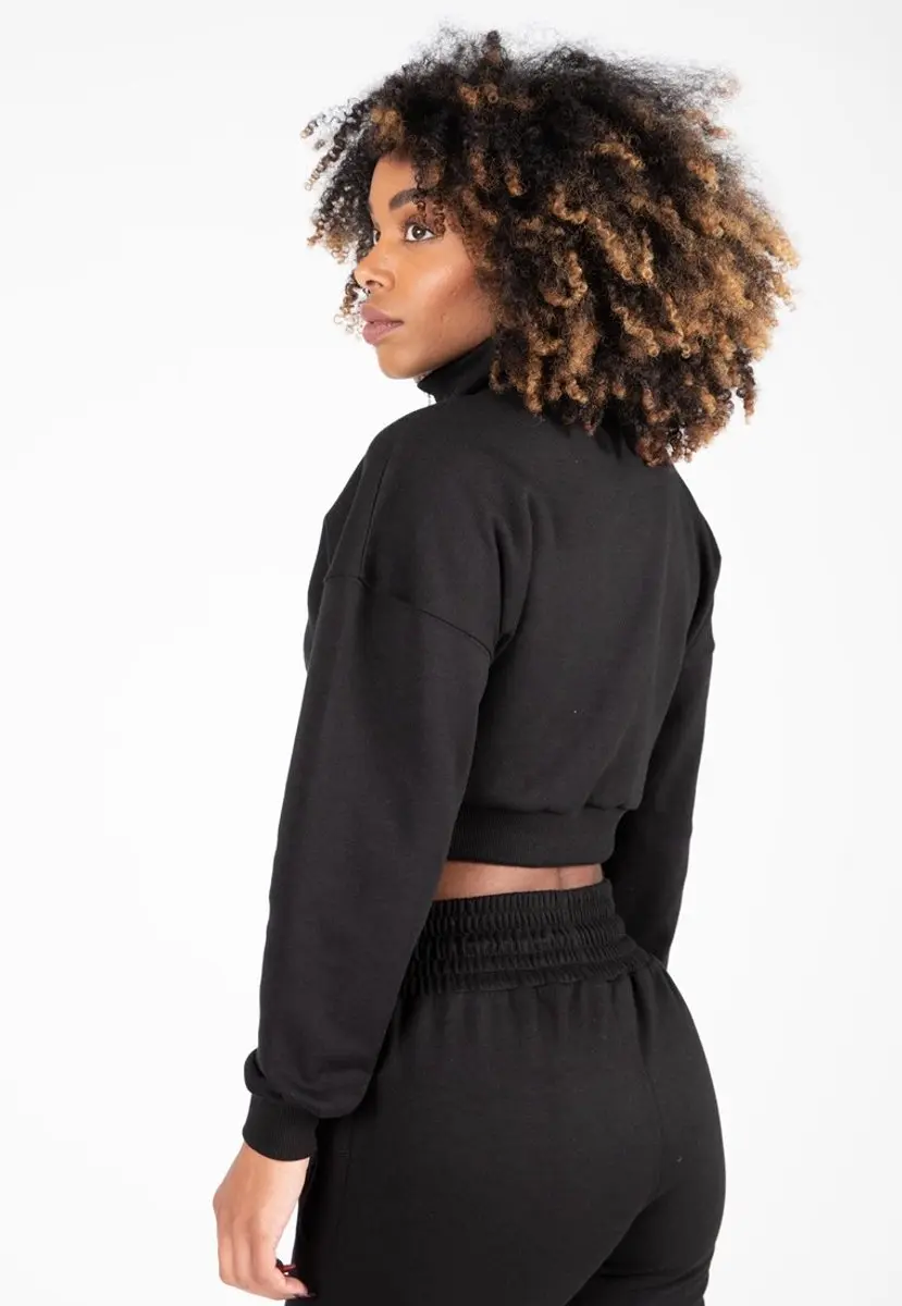 Gorilla Wear Ocala Cropped Half-Zip Sweatshirt M - Zwart