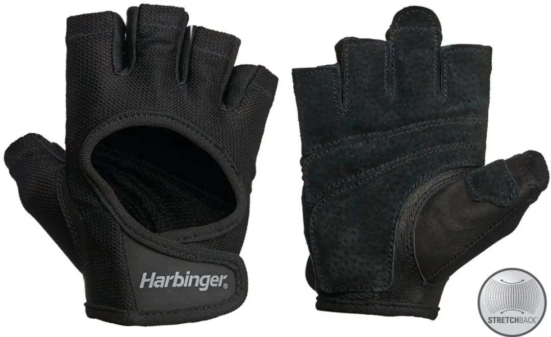 Harbinger Power Stretchback Fitness Handschoenen - Zwart M