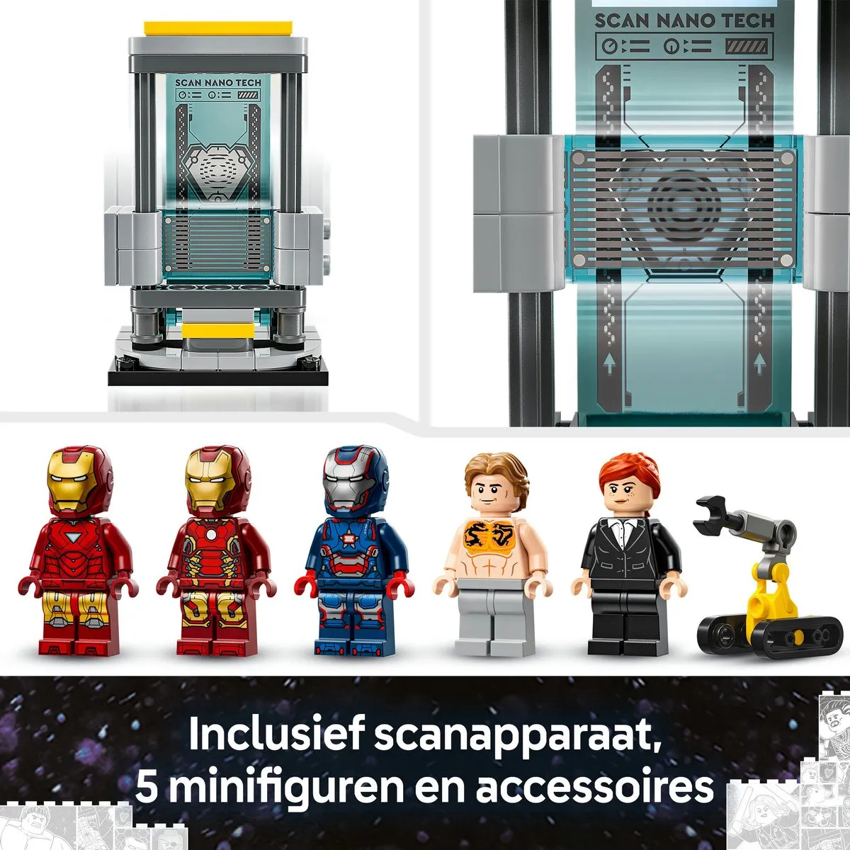 LEGO Marvel Iron Man Harnasruimte Set 76315 - 384 Stukken - 5 Minifiguren