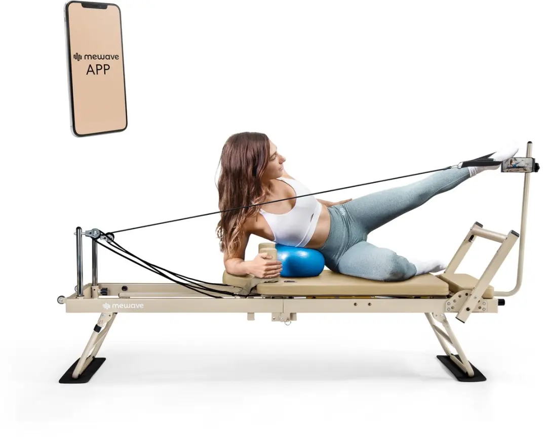 Mewave Pilates Reformer PRO Inklapbaar