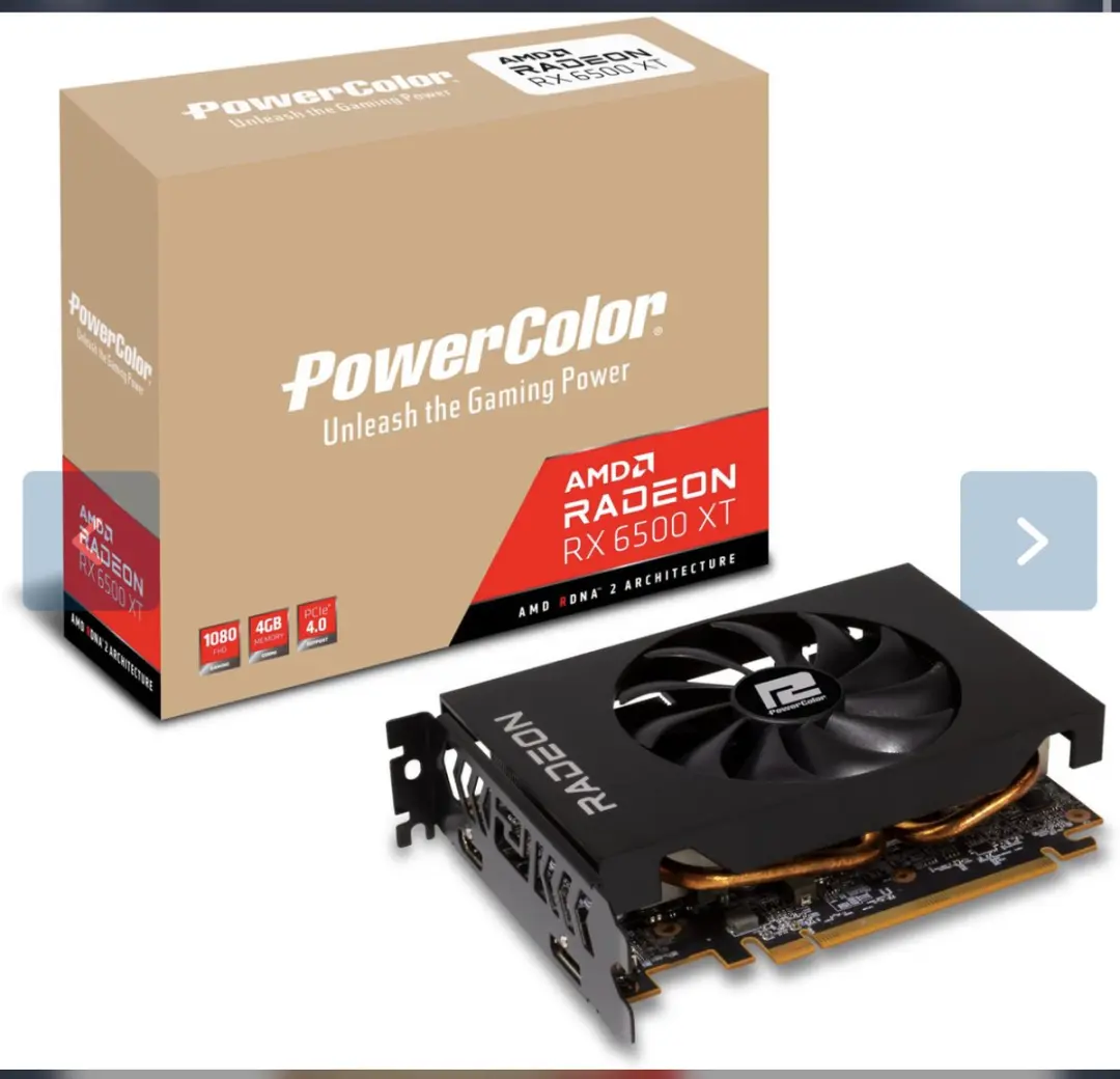 PowerColor Radeon RX 6500 XT AXRX 6500XT 4GBD6-DH - Zwart