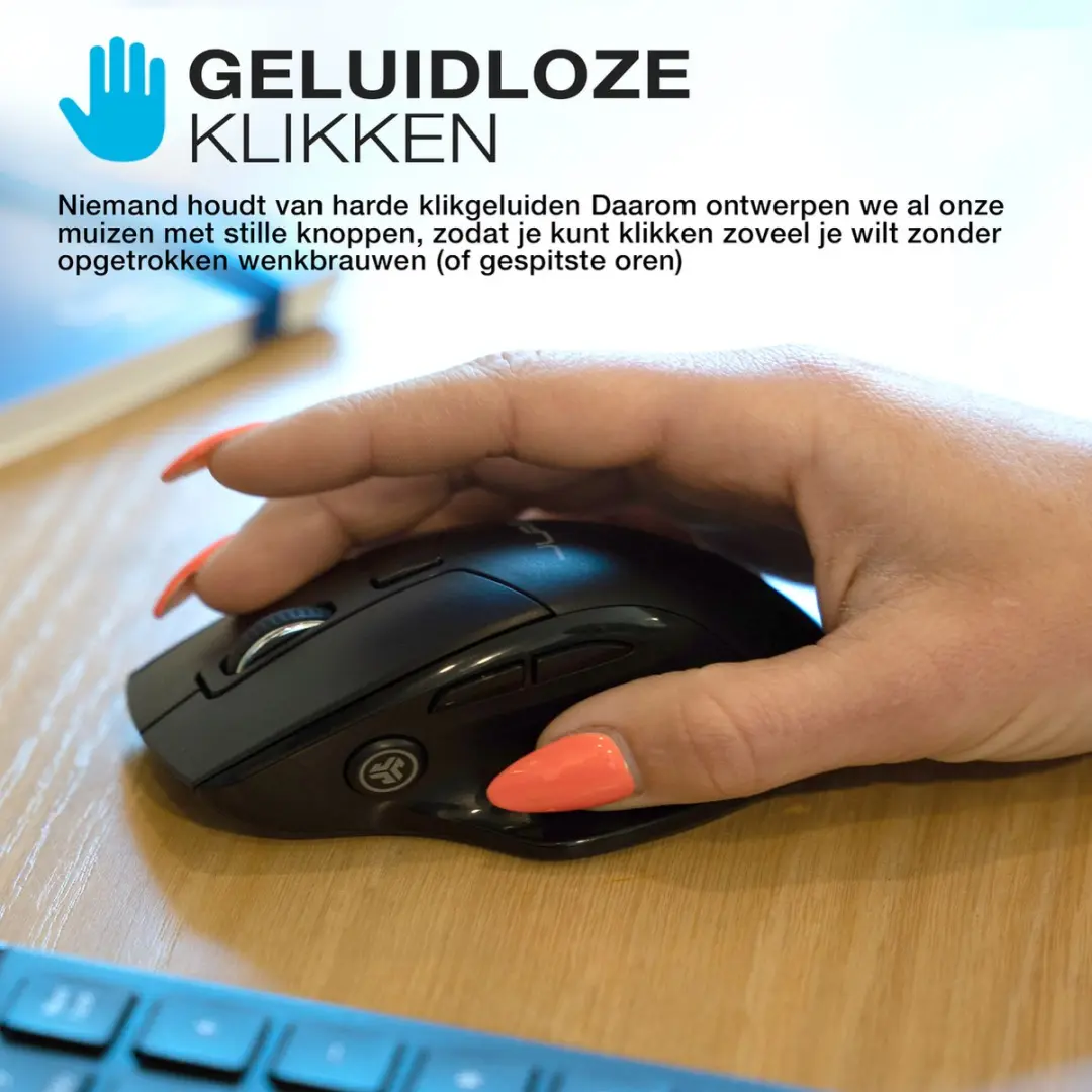 JLab Jbuds MJBMOUSERBLK124 Draadloze Muis - Zwart