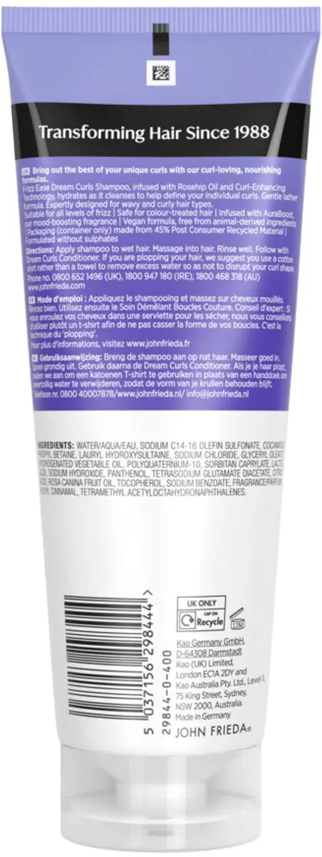 John Frieda Frizz Ease Dream Curls Shampoo 250ml