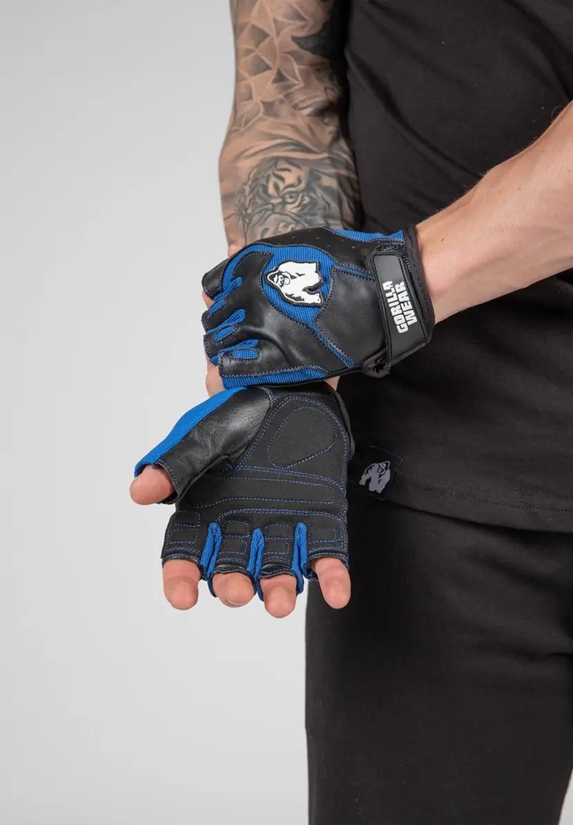 Gorilla Wear Mitchell Handschoenen - Zwart/Blauw S
