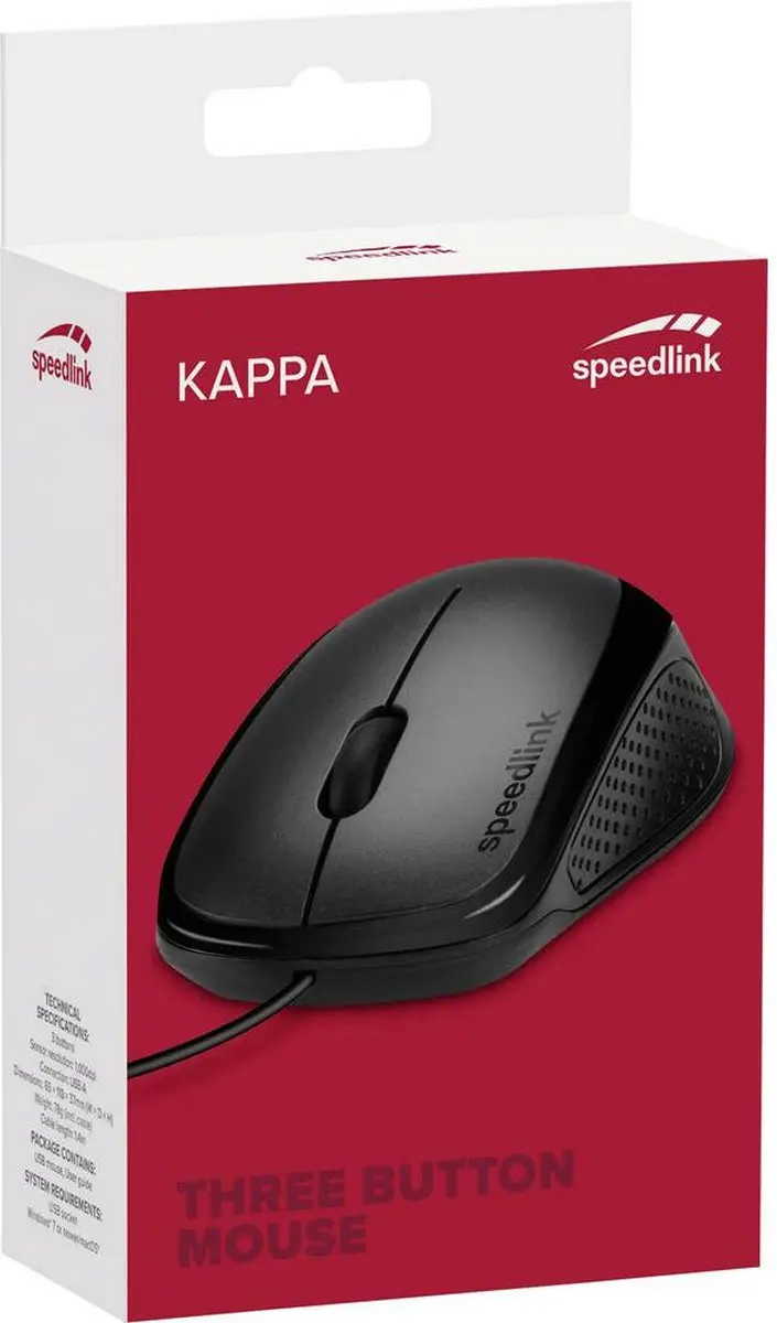 Speedlink KAPPA SL-610011-BK Muis - Zwart
