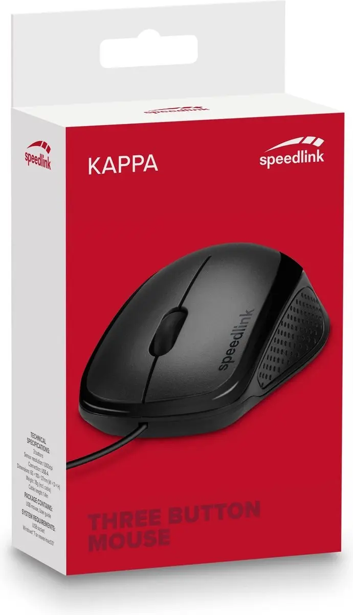 Speedlink KAPPA SL-610011-BK Muis - Zwart