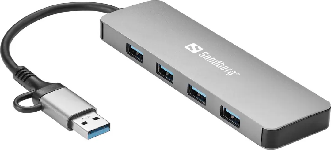 Sandberg 136-63 USB 3.0 Hub - 4 Poorten - Aluminium