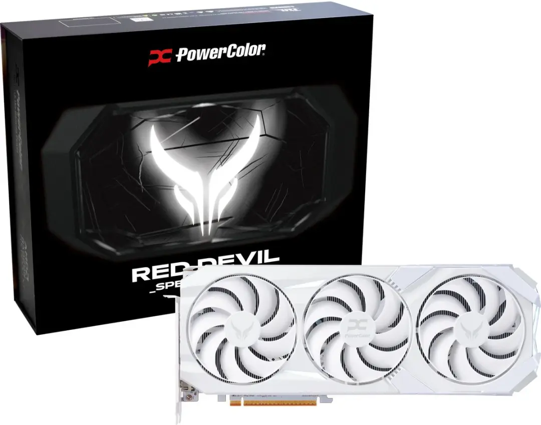 PowerColor Red Devil RX9070XT 16G-E/OC/WHITE Videokaart