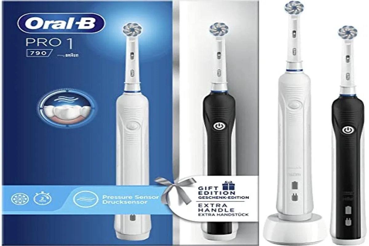 Oral-B Pro 1 790 Elektrische Tandenborstel - 2 Stuks - Zwart/Wit