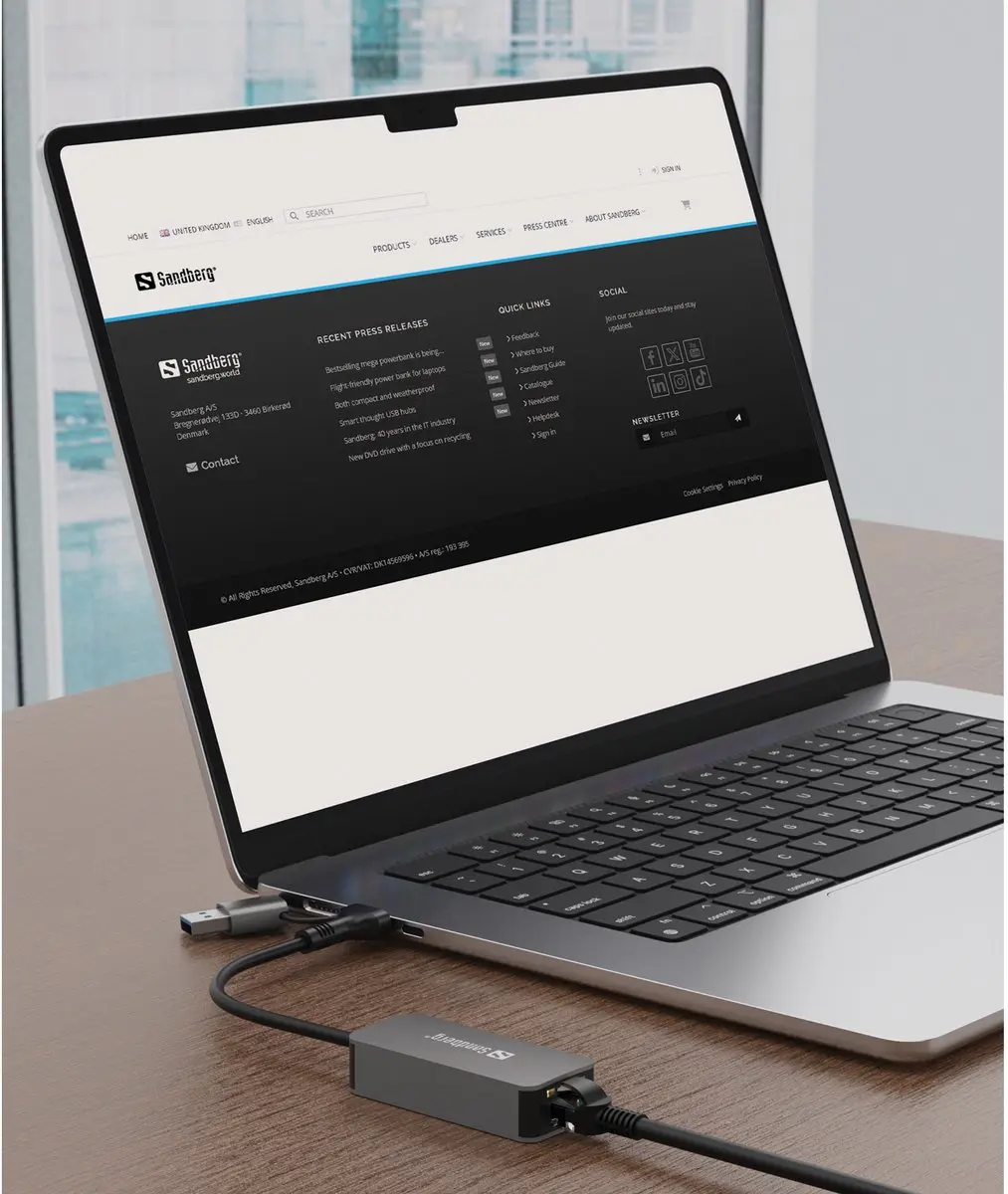 Sandberg 136-68 Ethernet Netwerkkaart 2500 Mbit/s - Grijs