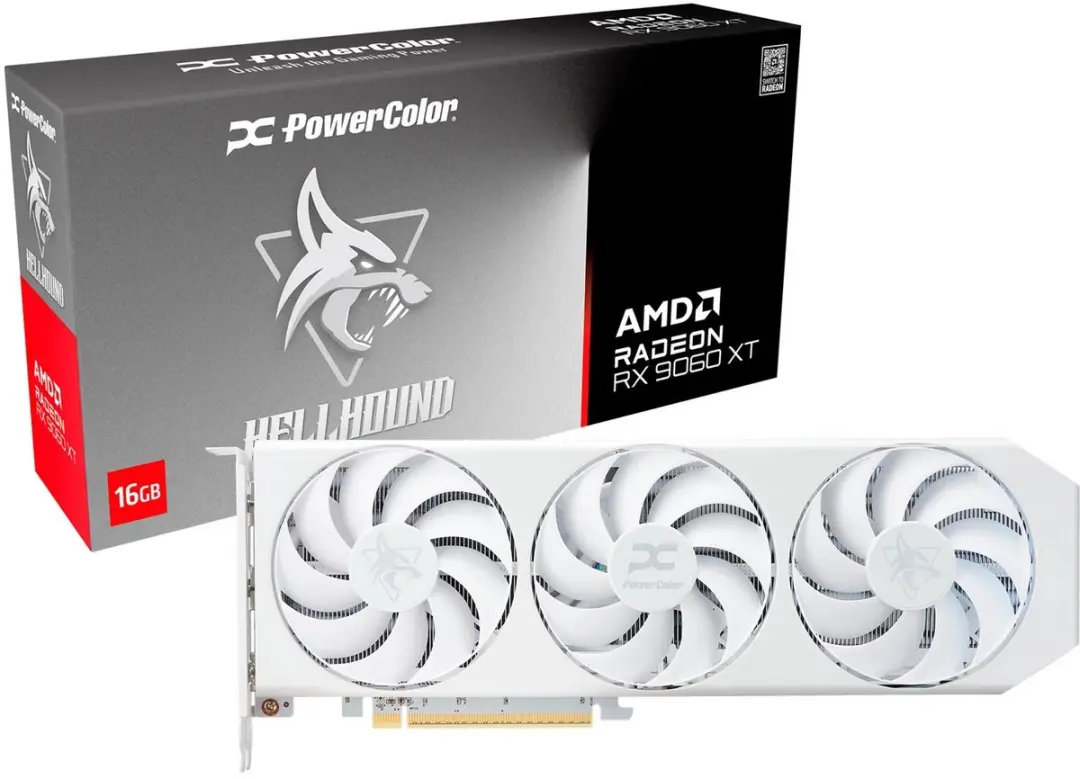 PowerColor Hellhound Spectral White Radeon RX 9060 XT 16GB
