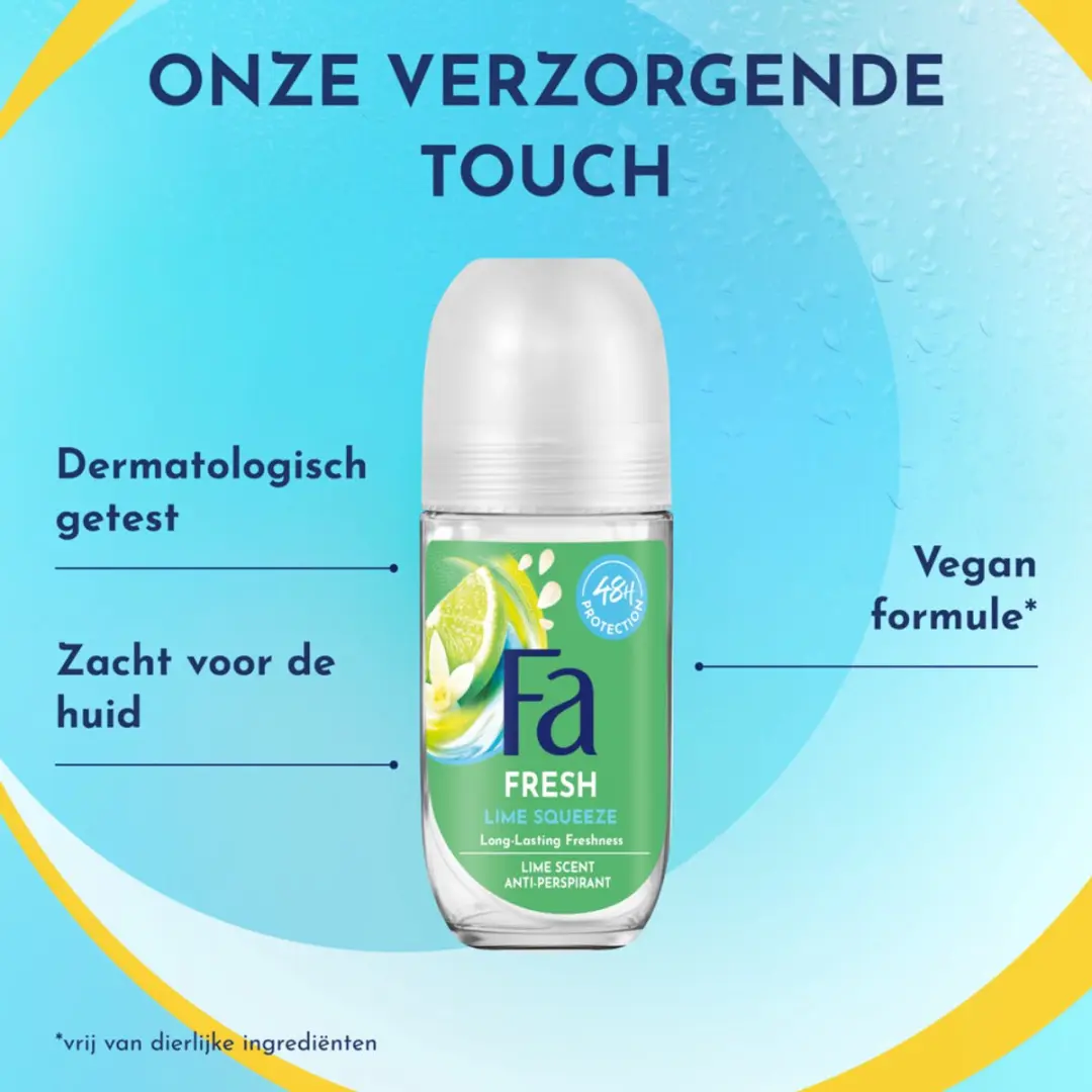 Fa Deo Roll-on Women Caribbean Lemon 50ml - 6 Stuks