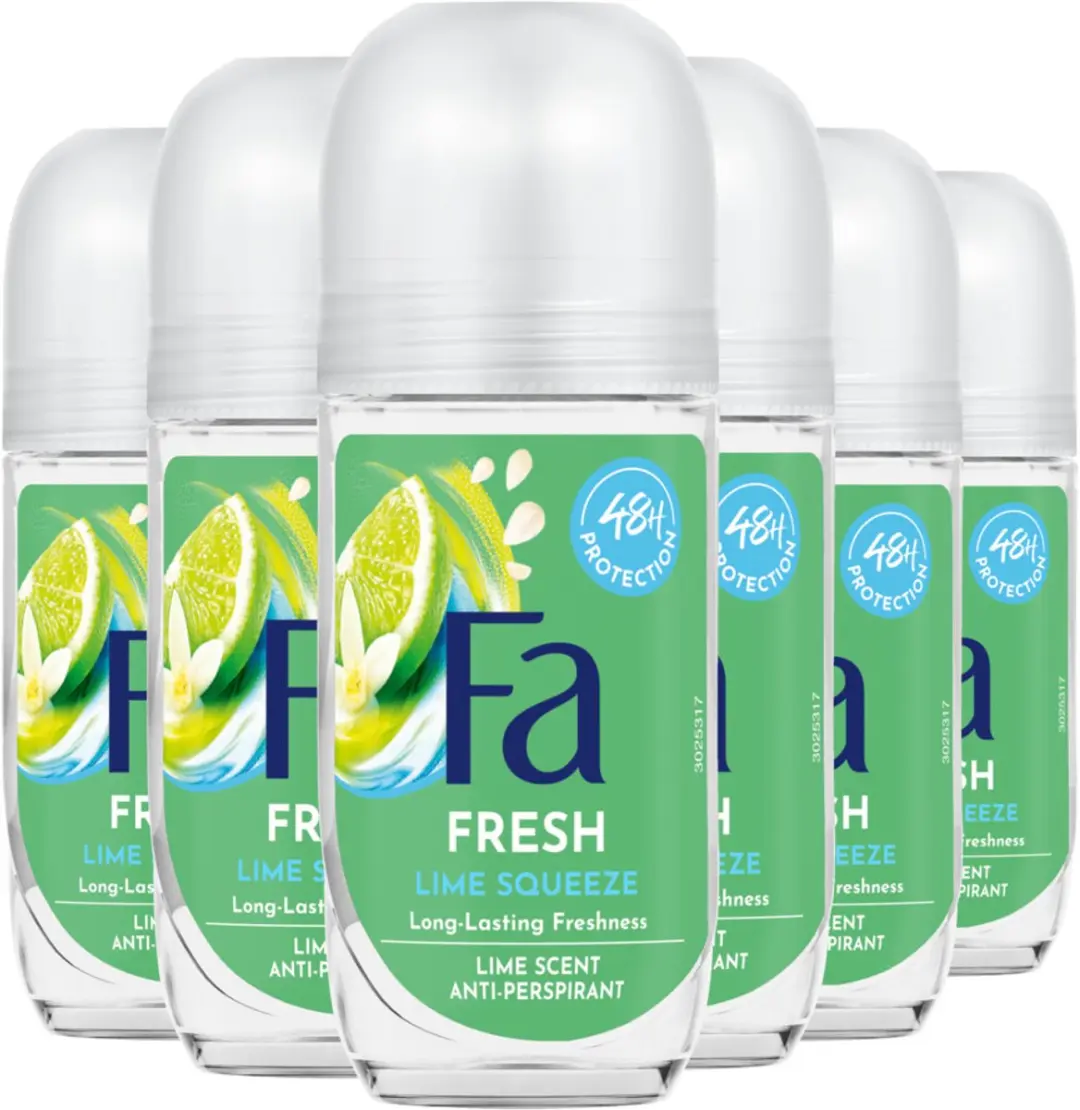 Fa Deo Roll-on Women Caribbean Lemon 50ml - 6 Stuks