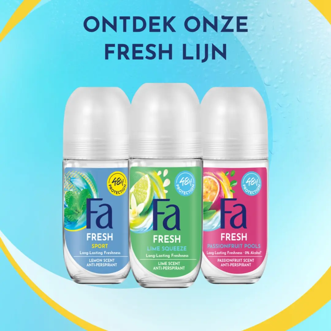 Fa Deo Roll-on Women Caribbean Lemon 50ml - 6 Stuks