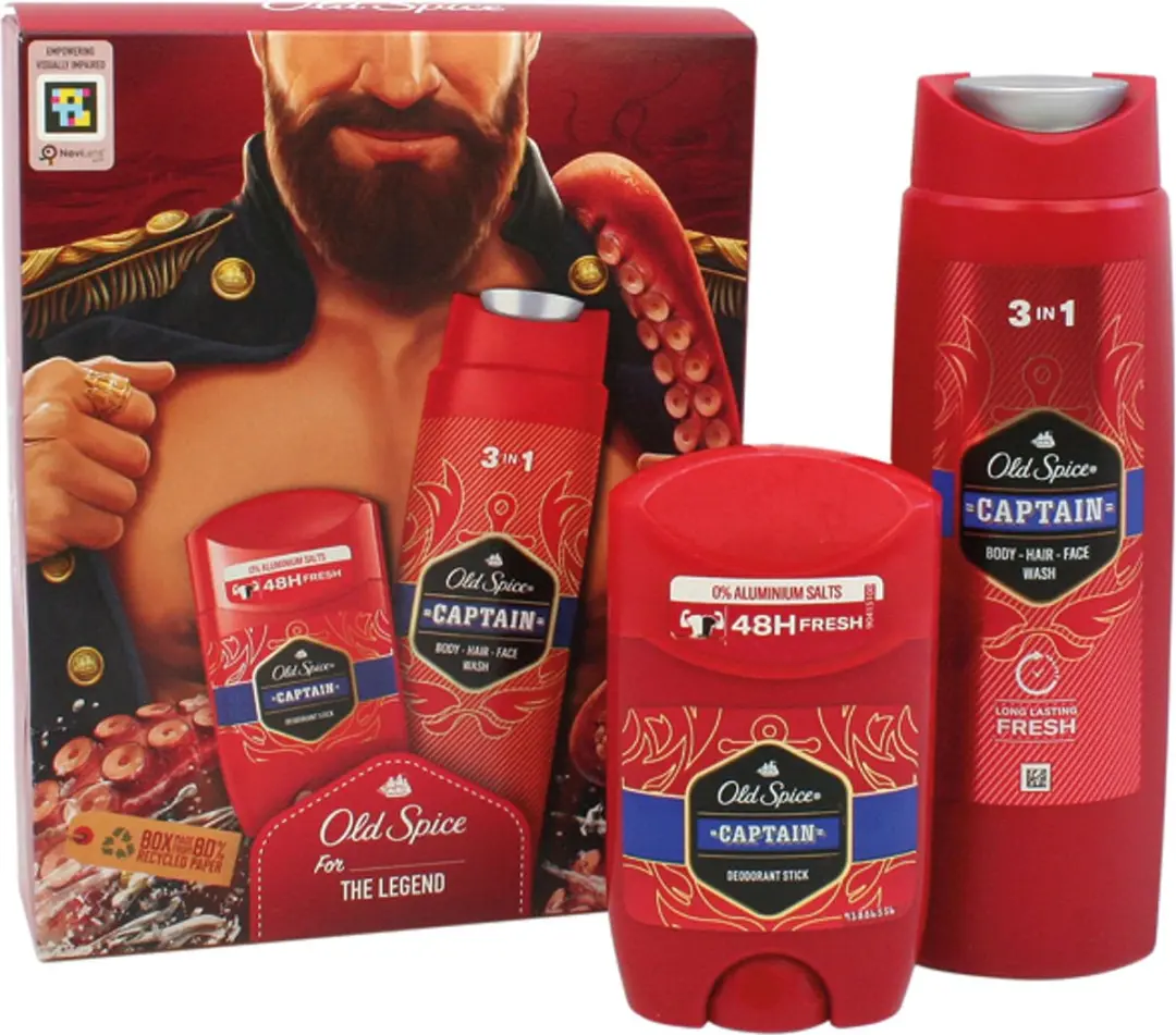 Old Spice Captain Geschenkset - Douchegel + Deostick 300ml