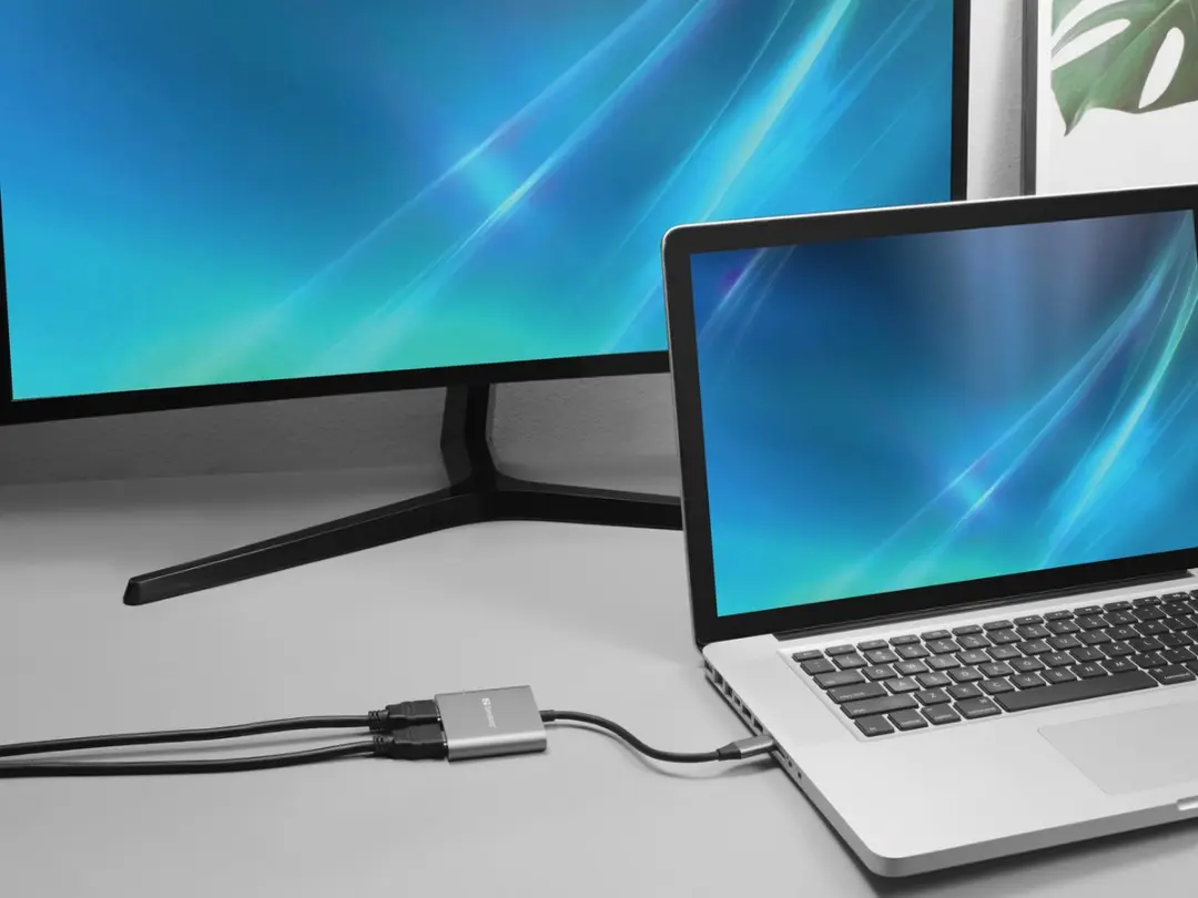 Sandberg 136-44 USB-C naar 2x HDMI Adapter - Grijs