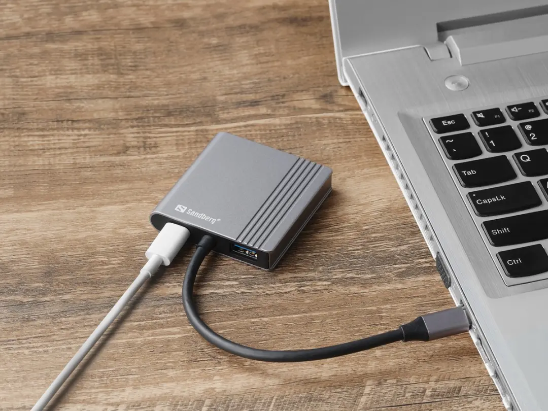 Sandberg 136-44 USB-C naar 2x HDMI Adapter - Grijs