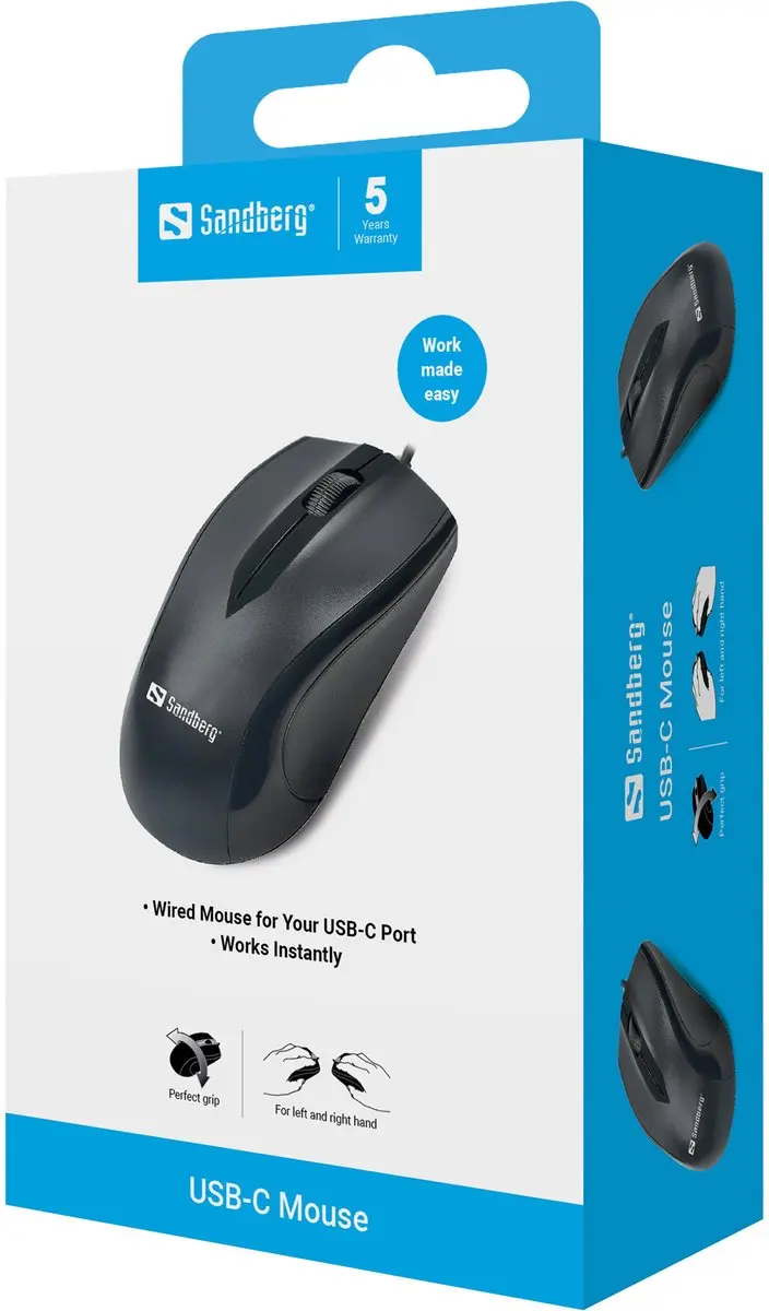Sandberg 631-04 USB-C Muis - Zwart