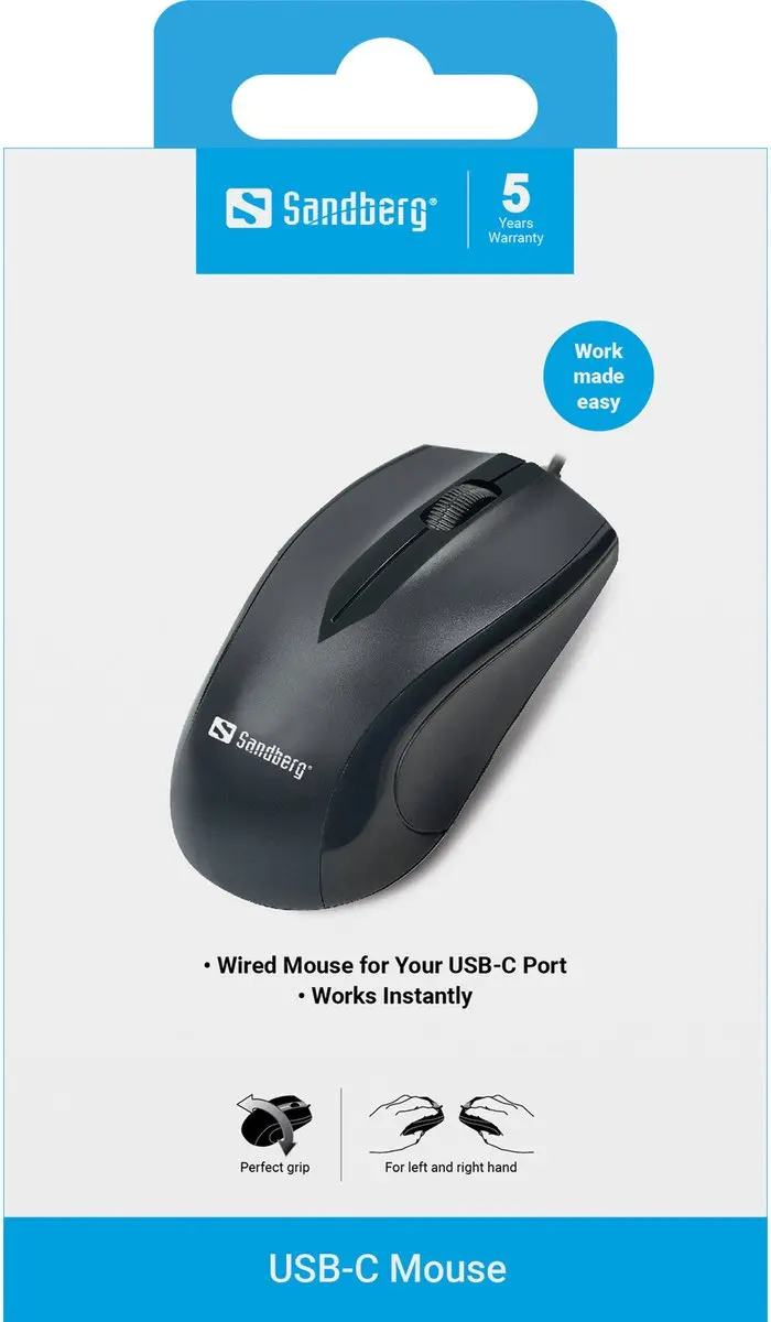 Sandberg 631-04 USB-C Muis - Zwart