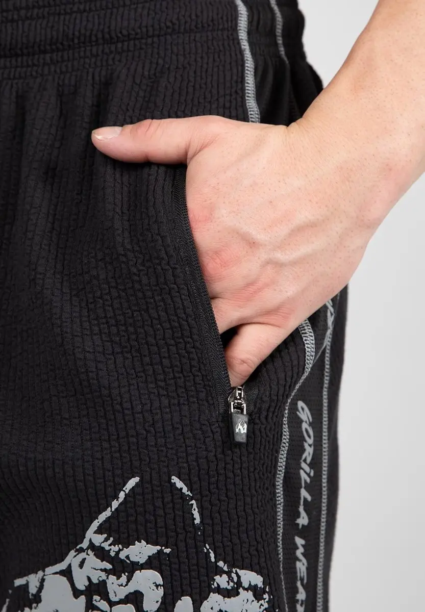 Gorilla Wear Buffalo Old School Workout Shorts S/M - Zwart/Grijs