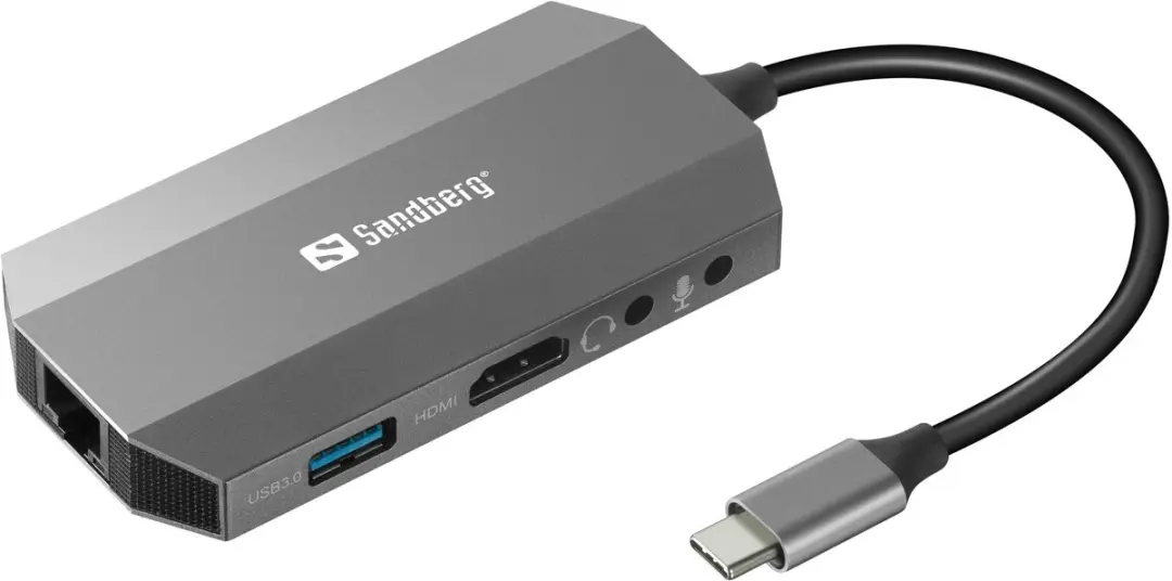 Sandberg 136-33 USB-C 6-in-1 Travel Dock