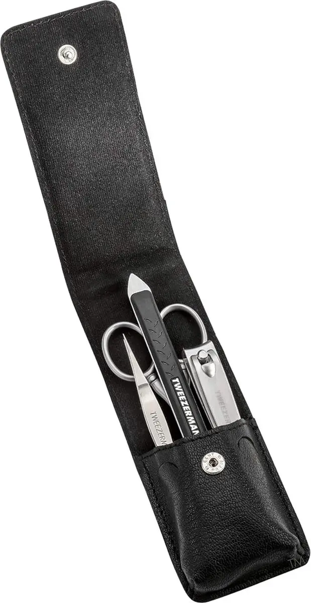 Tweezerman Manicure & Pedicure Set - 5 Stuks - Zilver/Zwart