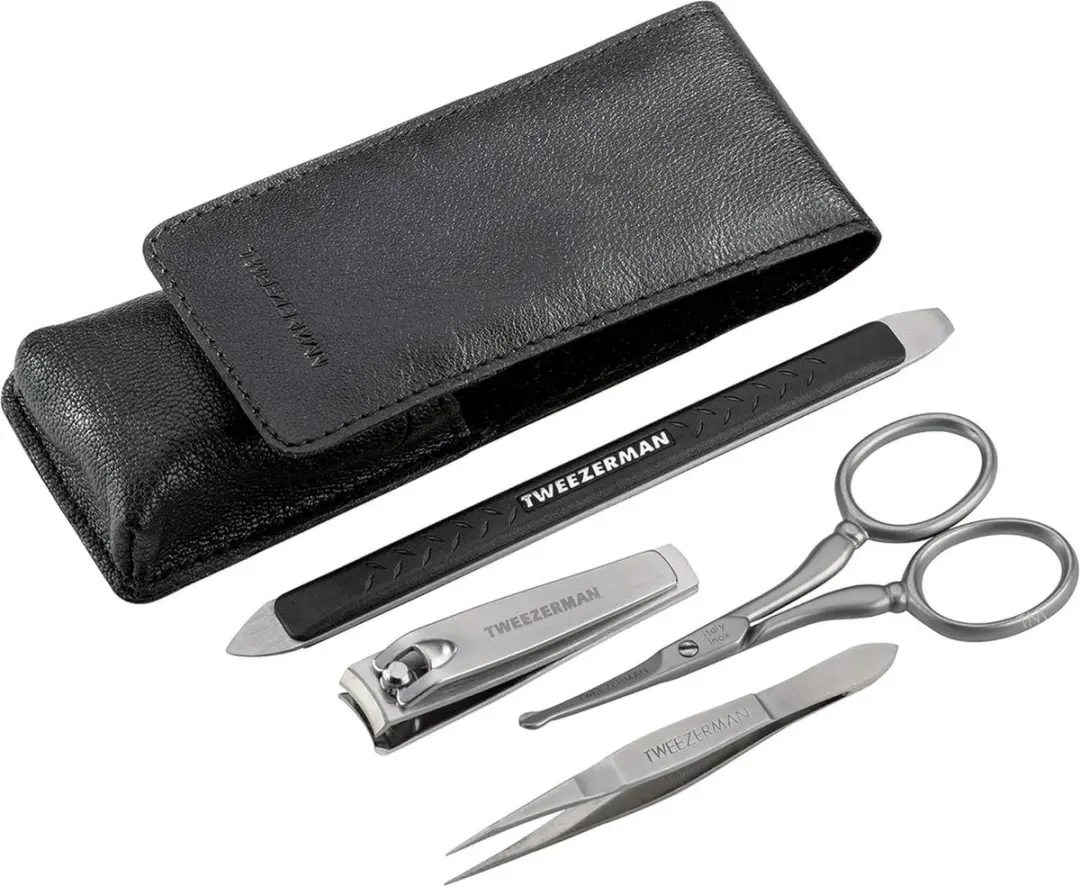Tweezerman Manicure & Pedicure Set - 5 Stuks - Zilver/Zwart