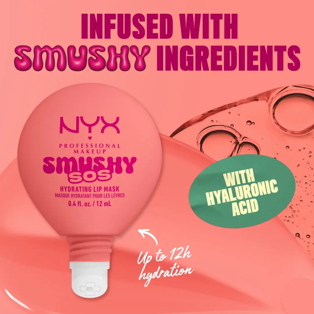 NYX Smushy SOS Peachy Pamper Hydraterend Lipmasker 12ml