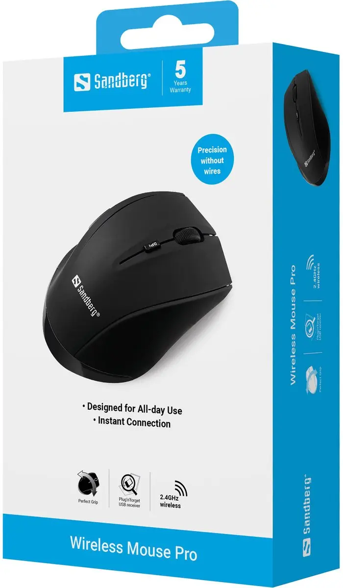 Sandberg Wireless Mouse Pro 630-06 - Zwart