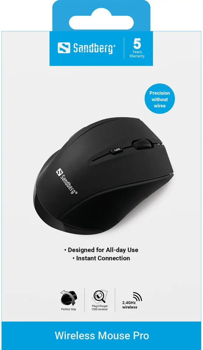 Sandberg Wireless Mouse Pro 630-06 - Zwart