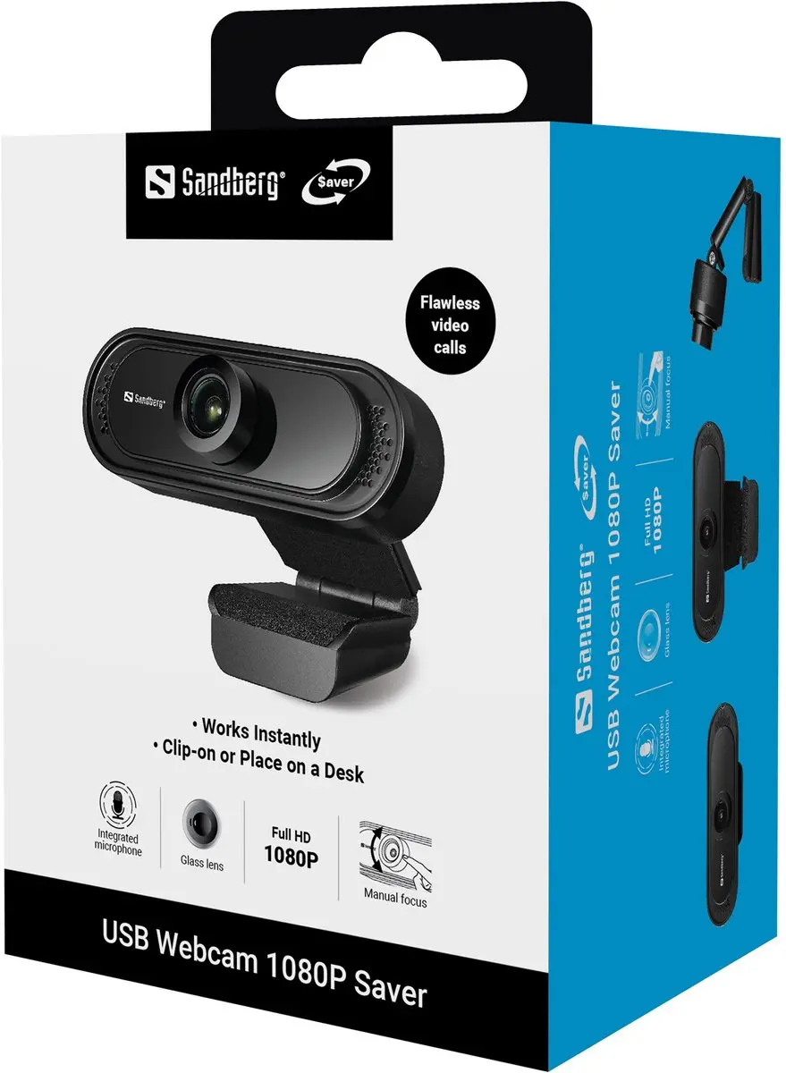 Sandberg 333-96 USB Webcam 1080P - Zwart