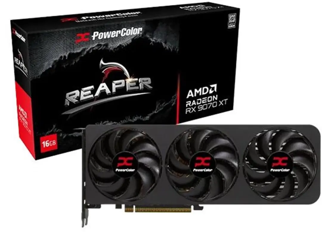 PowerColor Reaper Radeon RX 9070 XT 16G-A - 16GB GDDR6 - Zwart