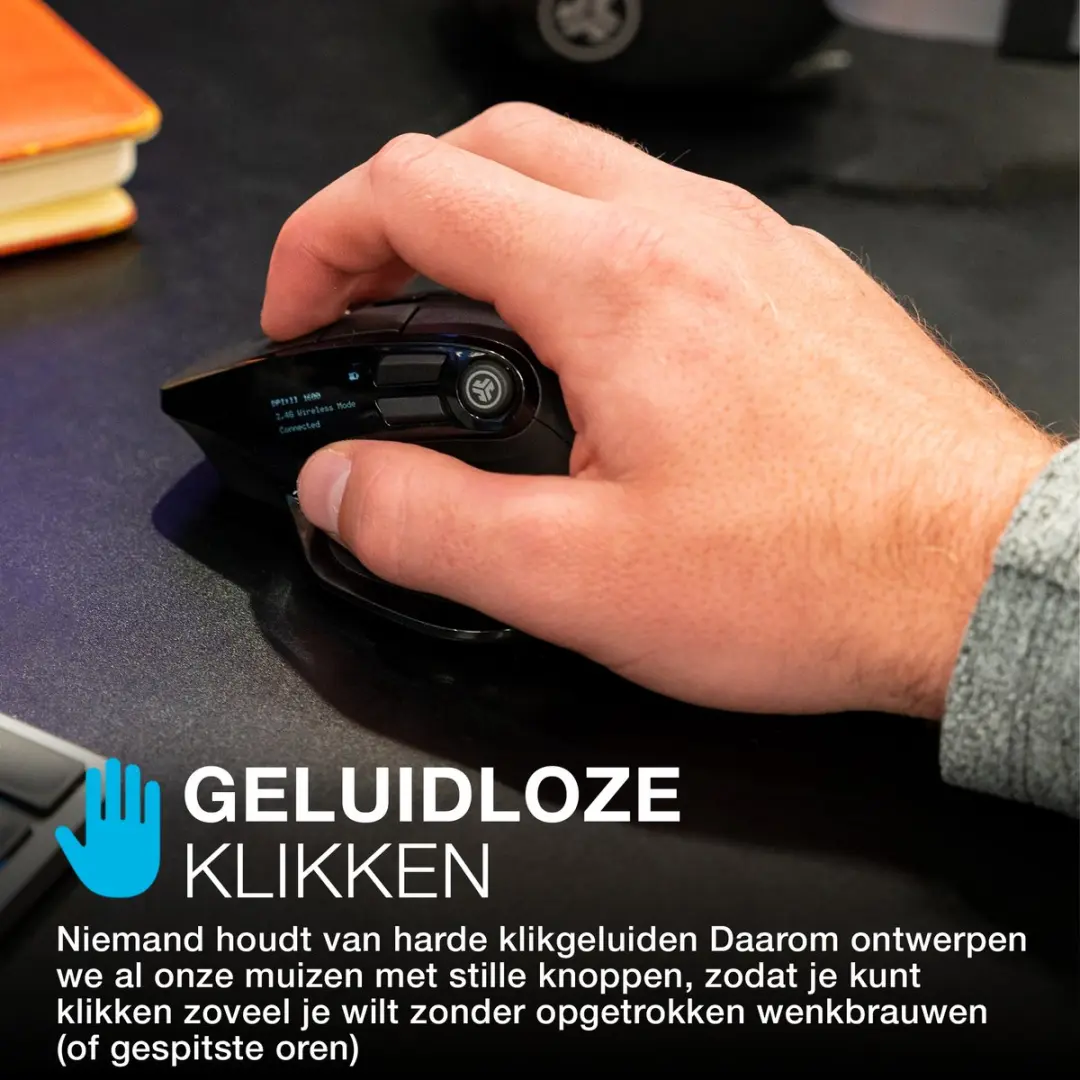 JLab Epic MEPICMOUSERBLK124 Draadloze Muis - Zwart