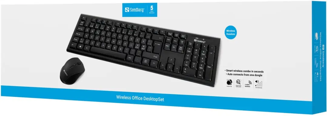 Sandberg Wireless Office DesktopSet Nor 631-20 - Zwart
