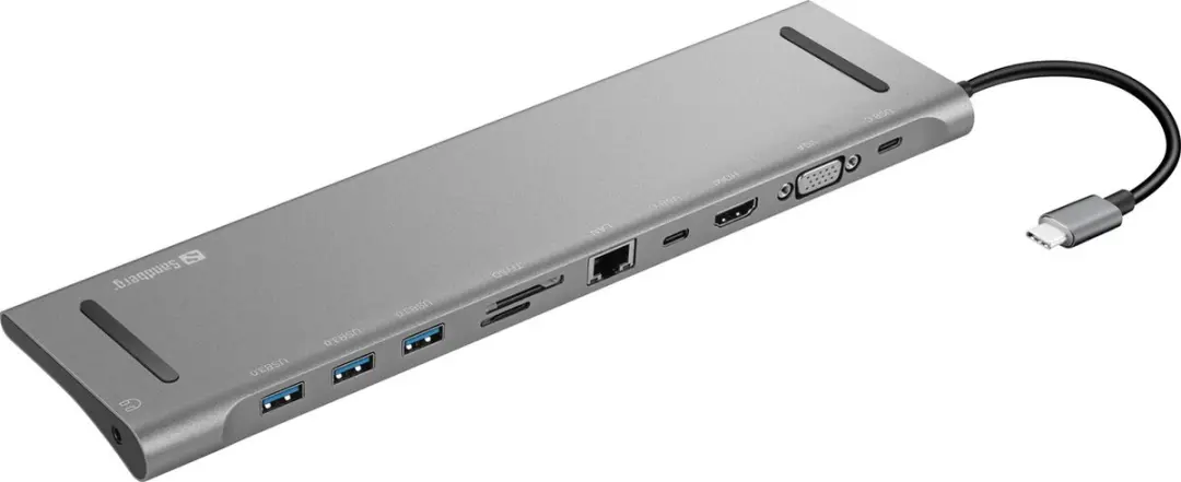 Sandberg 136-31 USB-C 10-in-1 Docking Station - Grijs