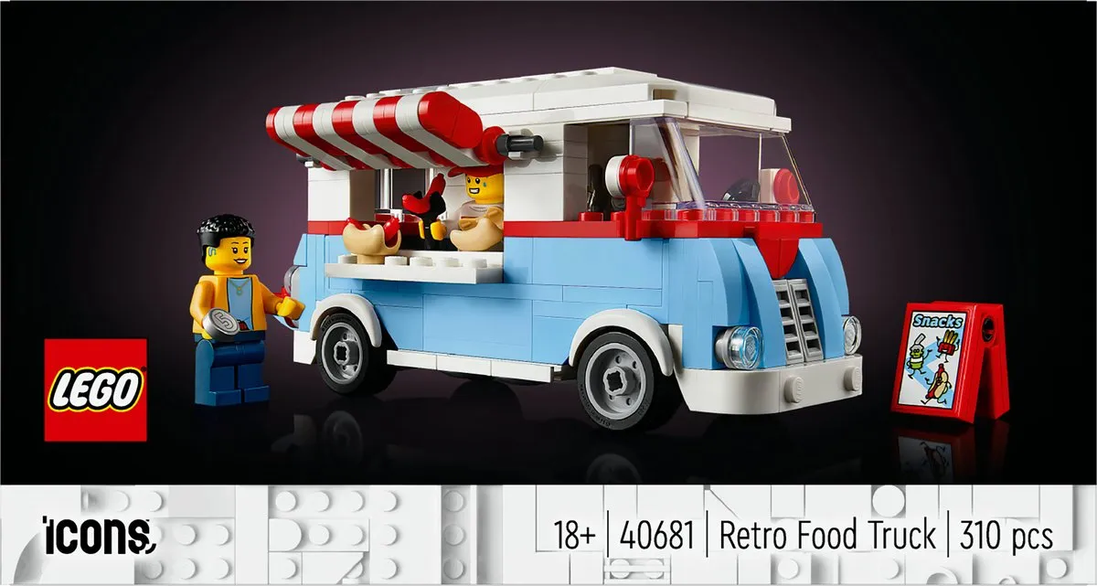 LEGO Icons 40681 Retro Food Truck - 310 Stukken - 2 Minifiguren