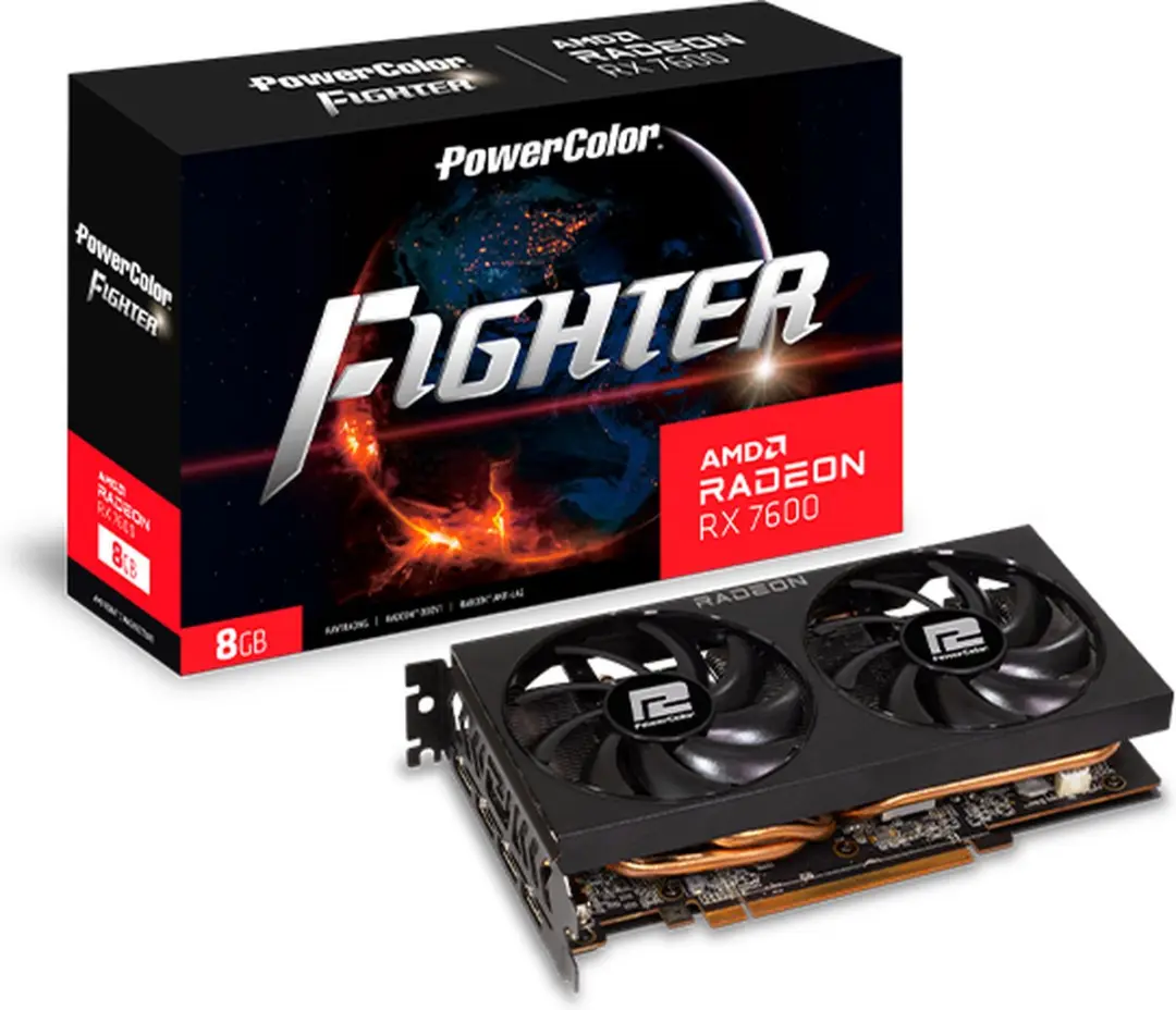 PowerColor Fighter RX7600 8G-F Videokaart