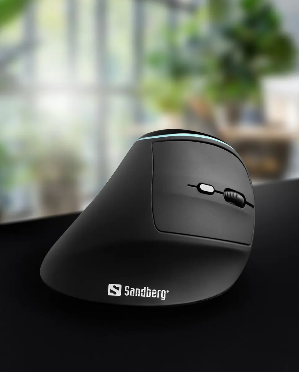 Sandberg Pro 630-13 Verticale Muismuis - Draadloos - 1600 DPI - Zwart